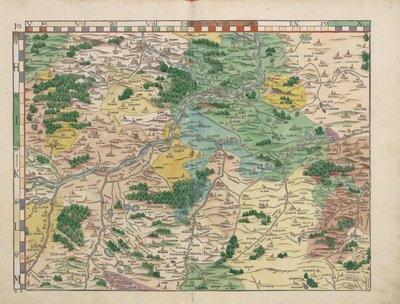Bavarian Land Tables of 1568 (Table 10) by Philipp Apian